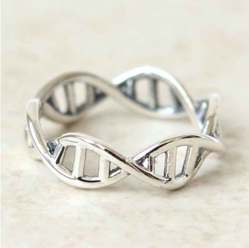 DNA Double Helix Structure Molecule Ring Chemistry Jewellery Science & Gift Bag