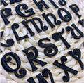 Black Letter Patch Iron or Sew on Embroidered Alphabet Customise Clothing