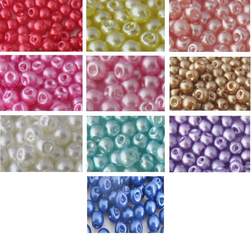 Pearl Bead Buttons Sideways Side Shank Wedding Embellishments 6mm / 8mm / 10mm