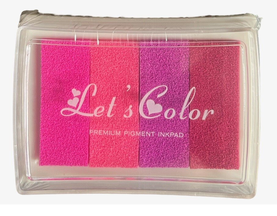 Ink Pad Multi Gradient Colours Set Craft Card Making Inkpad Rubber Stamp - Baby Pink to Fuchsia