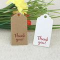 4x2cm Craft Paper Tags 'Thank You' Gift Wedding Hand Made Price Gift Tag