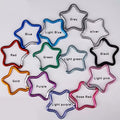 Star Shaped Carabiner Spring Clip Clasp Snap Hook Keyring Craft Toy - 10 Colours - Silver