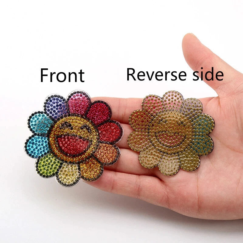Rhinestone Flower Sun Star Rainbow Patch Patches Iron on Alphabet Embroidery