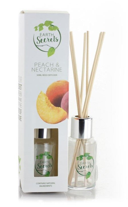 Ashleigh & Burwood Earth Secrets Reed Diffuser Boxed Home Scented Gift - Peach & Nectarine