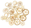 Wooden Gears Shape Craft Cogs Wood Slice Embellishments Scrapbook Steampunk
