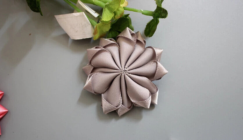 Large Satin Flowers Rhinestone Centre 4cm / 1.5" Satin Flower Rosettes Craft