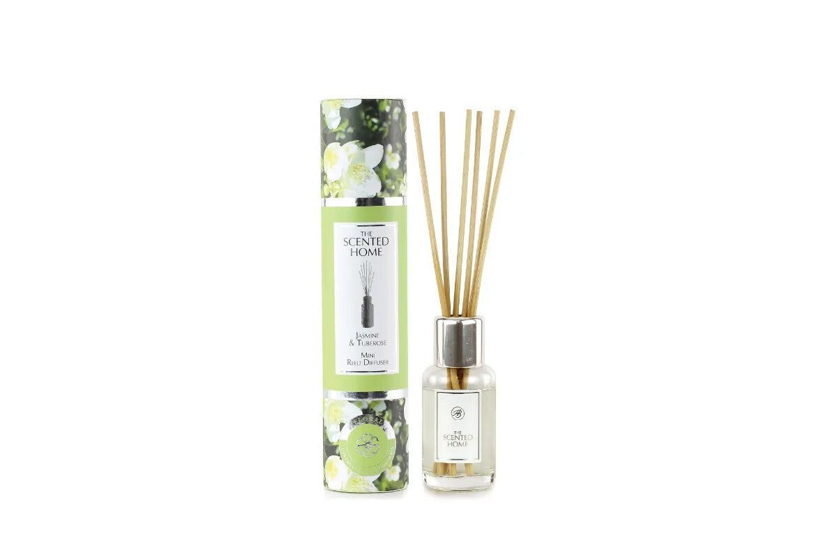 Ashleigh Burwood Scented Home Reed Diffuser 50ml Fragrance Home Gift 50ml - Jasmine & Tuberose Mini Diffuser 50ml