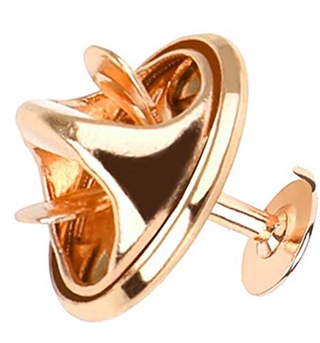 Butterfly Clutch Clips with Stud Pin Badge Backs Lapel Brooch Clasp - KC Gold
