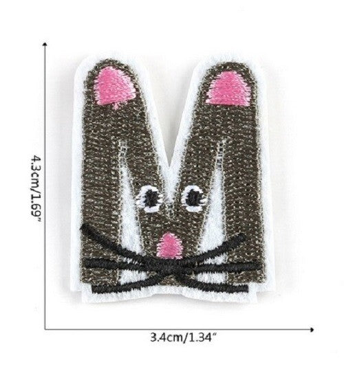 Animal Letter Patch Patches Iron or Sew on Alphabet Embroidery Customise Animals