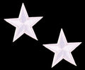 2 White Star Patches Iron On Sew On Stars Patch Embroidered Applique Badges