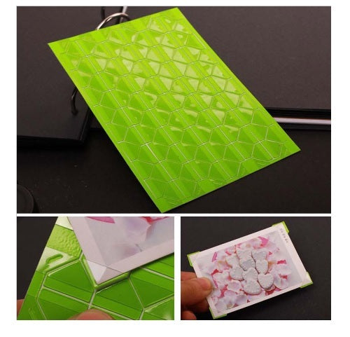 102 Photo Album Picture Scrapbook Corner Sticker Self Adhesive – 10 Colours - Green