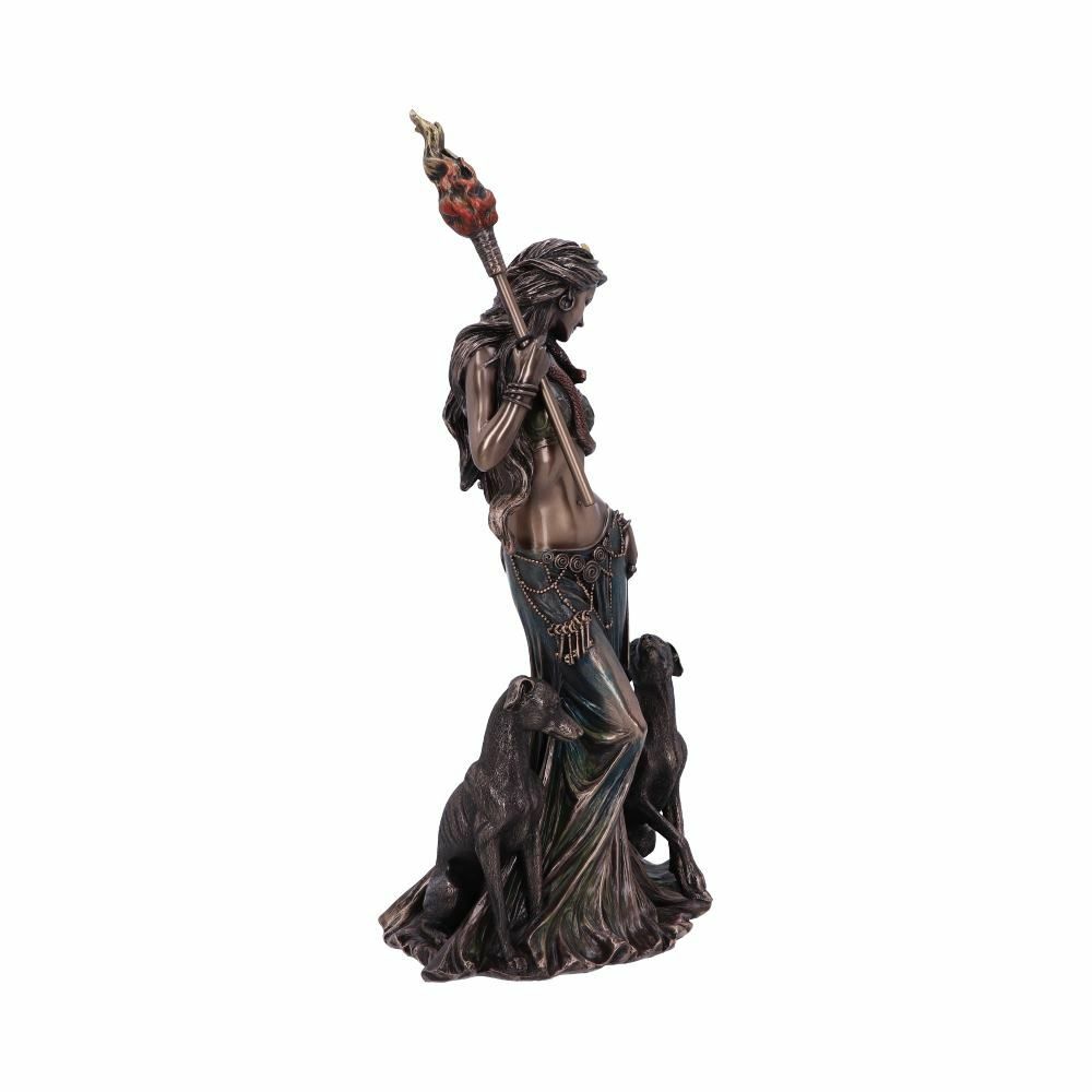 Hecate Moon Goddess Bronze Mythological Goddess of Magic Figurine 34cm