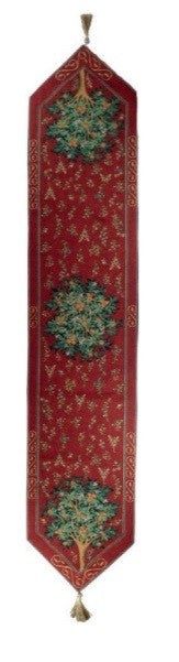 FRENCH TAPESTRY LOOM WOVEN WOOL TABLE RUNNERS UNICORN MORRIS FLORAL 36x180cm - 5