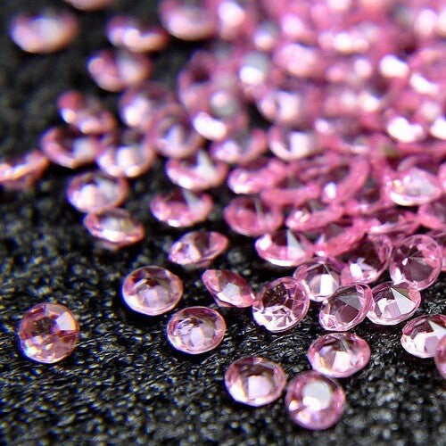 1000 Pieces - Diamond Table Scatter Confetti Gems - 10 Colours - 4mm - Craft - Pink