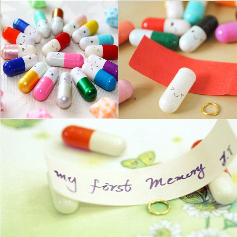 Adorable Secret Message Pill Capsule Kawaii Cute Love Message Notes Valentine