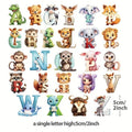 All 26 Letters Alphabet Hotfix Transfer Hot Transfer Patch Animal Design