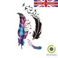 Feather & Birds Kawaii Gothic Wiccan Pagan Waterproof Body Art Sticker Removable