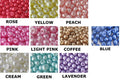 Pearl Bead Buttons Sideways Side Shank Wedding Embellishments 6mm / 8mm / 10mm - Blue
