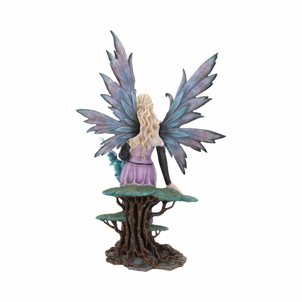 XXL Gothic Fantasy Fairy Figurine with Dragon Elvie Spring Fairy - Nemesis Now