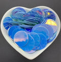 200 x Large Round 20mm Loose Sequin Flat Sewing Trim Costume Craft - 23 Colours - AB Light Blue