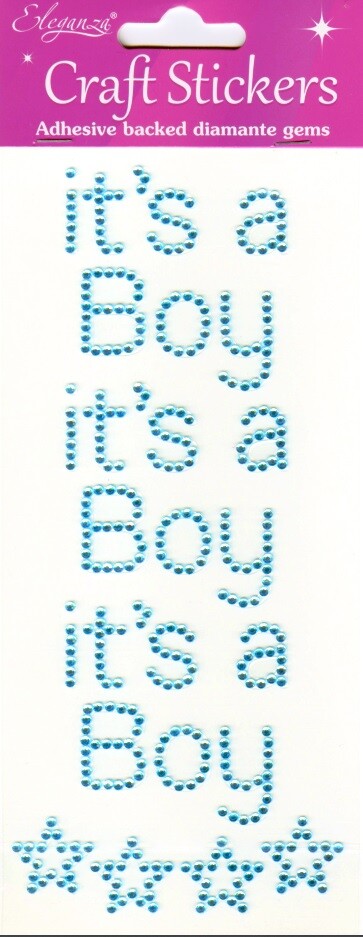 It's a Boy It's a Girl Baby Shower Gender Reveal 3D Stickers Craft Self Adhesive - Its a Boy