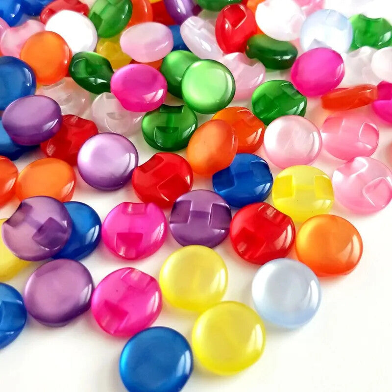 12mm / 1.2cm Buttons - 12 colours - Baby Knitting Clothing Knit Button Flatback