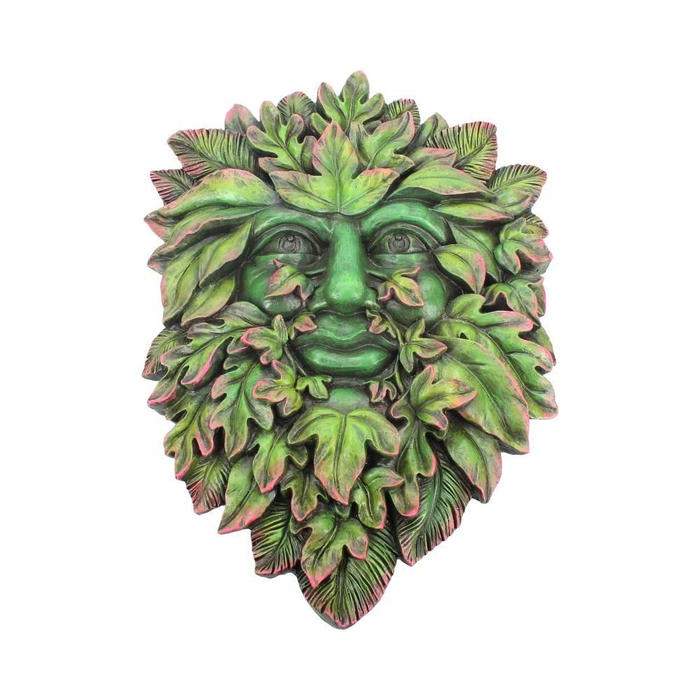 Green Man Wall Plaques Wall Art Garden Decor Tree Spirit Man Of The Forest Pagan - Beltane's Bourgeon 29cm