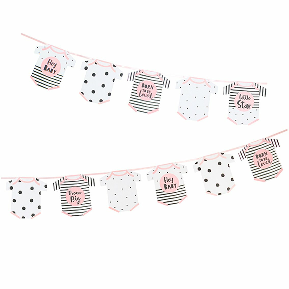 Garland Banner Birthday Party Baby Shower Celebration Wedding Decoration - Baby Pink Garland