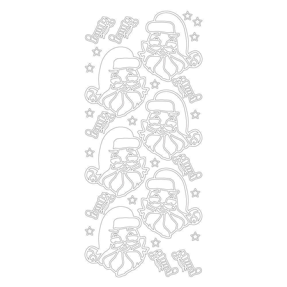 Christmas Peel Off Sticker Snowflake Star Santa Reindeer Snowman Craft Stickers