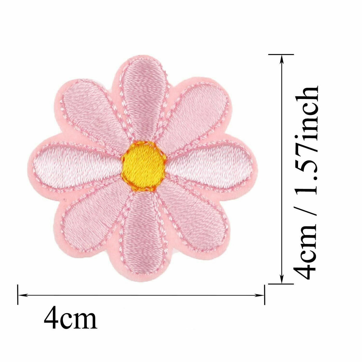 Daisy Flower Embroidered Patch Applique Clothing Iron / Sew on Patches 4cm