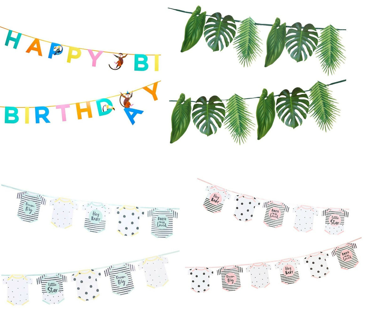 Garland Banner Birthday Party Baby Shower Celebration Wedding Decoration