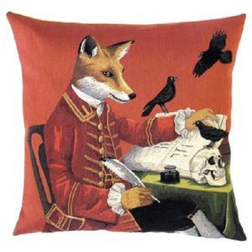SET OF THREE GENTRY FOX FOXES BELGIAN TAPESTRY CUSHION COVERS 18" x 18" - Design 1