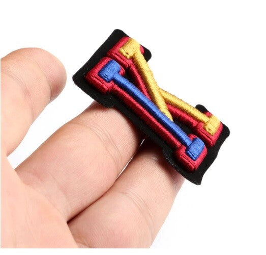 3D Varsity Letter Patch Patches Sew On Embroidered Customise Clothing Alphabet