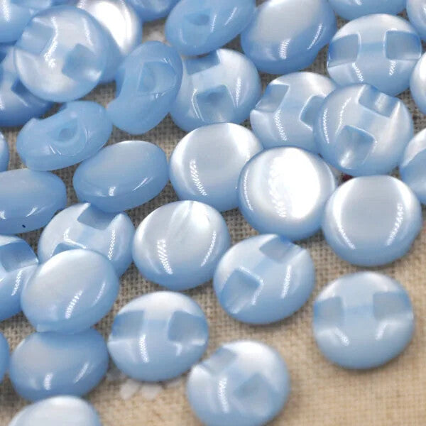 12mm / 1.2cm Buttons - 12 colours - Baby Knitting Clothing Knit Button Flatback - Light Blue
