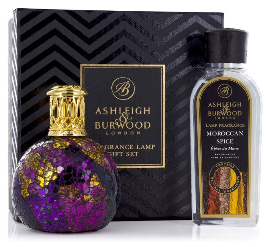 Ashleigh & Burwood Fragrance Lamp Catalytic Effusion Diffusion Lamp Gift Set - Magenta Crush + Moroccan Spice