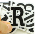 Black Letter Patch Iron or Sew on Alphabet Embroidery Customise Clothing