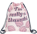 Mermaid Drawstring String Bag 'I'm Really a Mermaid' Travel PE Gym School Laundry