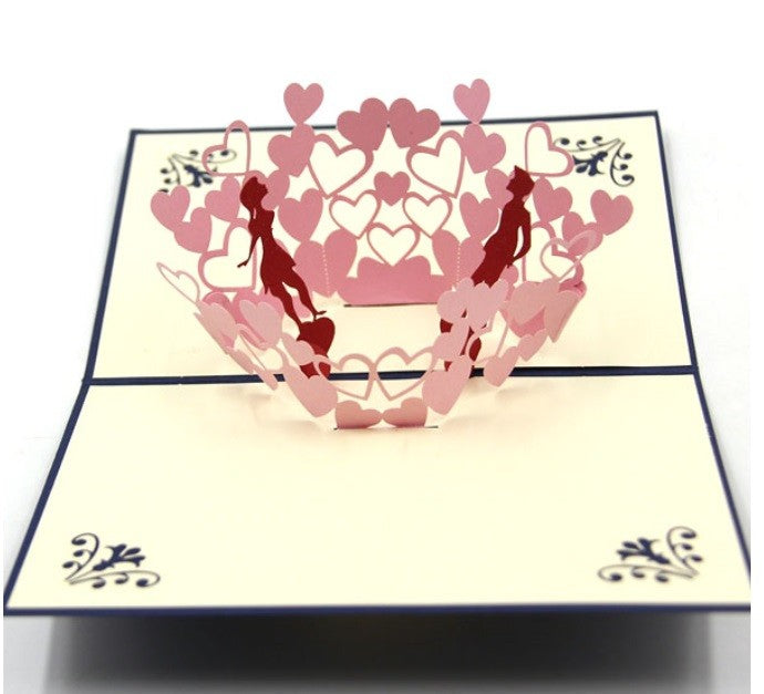 3D Pop Up Valentine Card Luxury Handmade Kirigami Love #2