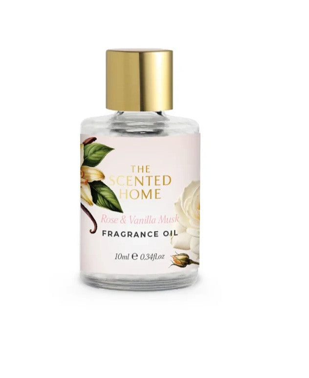 Ashleigh & Burwood Fragrance Oil Burner Refragrance Pot Pourri Refresher - Rose & Vanilla Musk 10ml