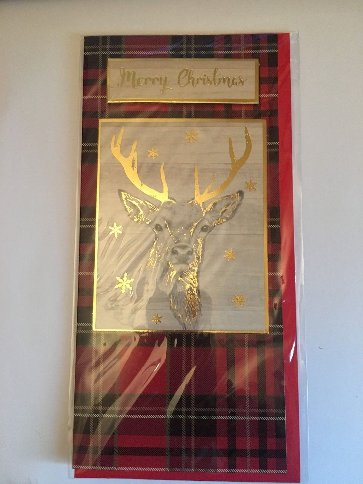 Luxury 3D Christmas Money Wallets Card Money Gift Vouchers Santa Reindeer Elf - Merry Christmas Reindeer Tartan