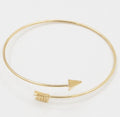 Arrow Courage Bravery Bangle Cuff Bracelet Bangle Gold or Silver - Gold