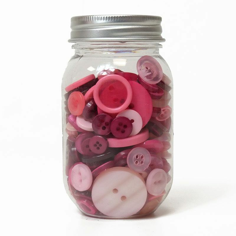 Jar of Buttons Assortment Button Button It! Craft Scrapbook Cardmaking Hunkydory