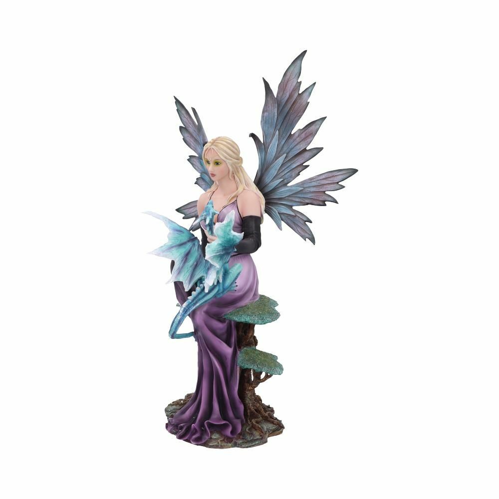 XXL Gothic Fantasy Fairy Figurine with Dragon Elvie Spring Fairy - Nemesis Now