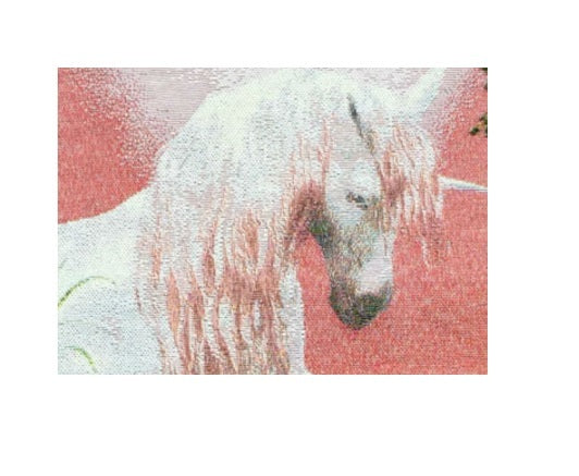Unicorn Fairy Tale Loom Woven Tapestry 57 x 79cm