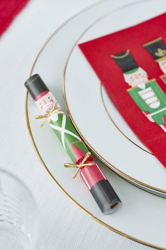 Christmas Crackers & Festive Saucer Crackers Botanical Holly Nutcracker Cracker