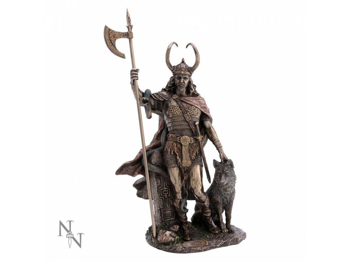 Bronzed Loki Norse Trickster God Figurine 35cm - Nemesis Now