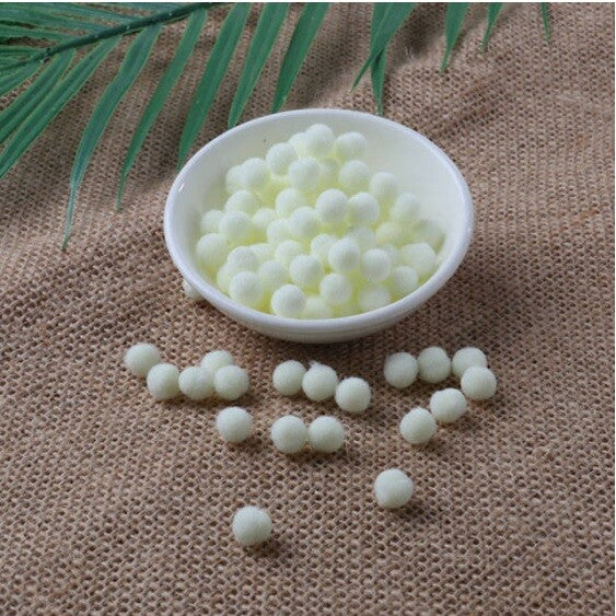 Craft Pom Poms Size 8mm Many Colour Options & Pack Sizes Pom Pom Art & Craft - Cream