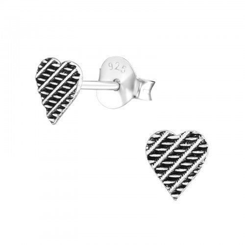 925 Sterling Silver Minimalist Love Heart 5x6mm Stud Earrings & Gift Box #4