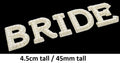 Bride pearl letter patch wedding alphabet patches customise clothing