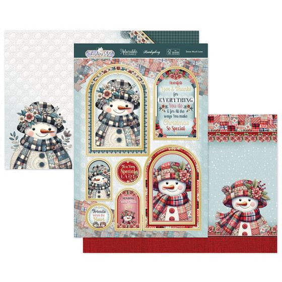 Hunkydory Christmas Card Making Kits Festive Xmas Luxury Topper Set Pack Toppers - Snow Much Love